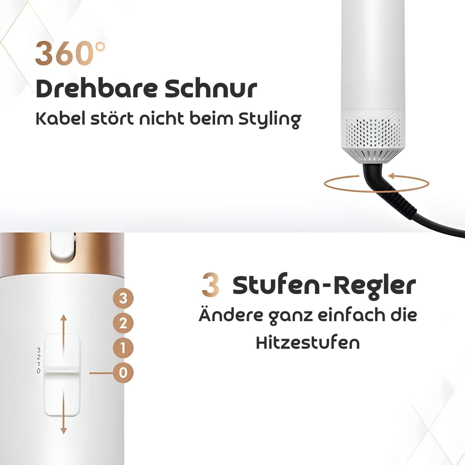 Ion-Airstyler 5 in 1 - Professionelles Styling für Deine Haare - OUBEAUTÉ hairstyler flow airstyler