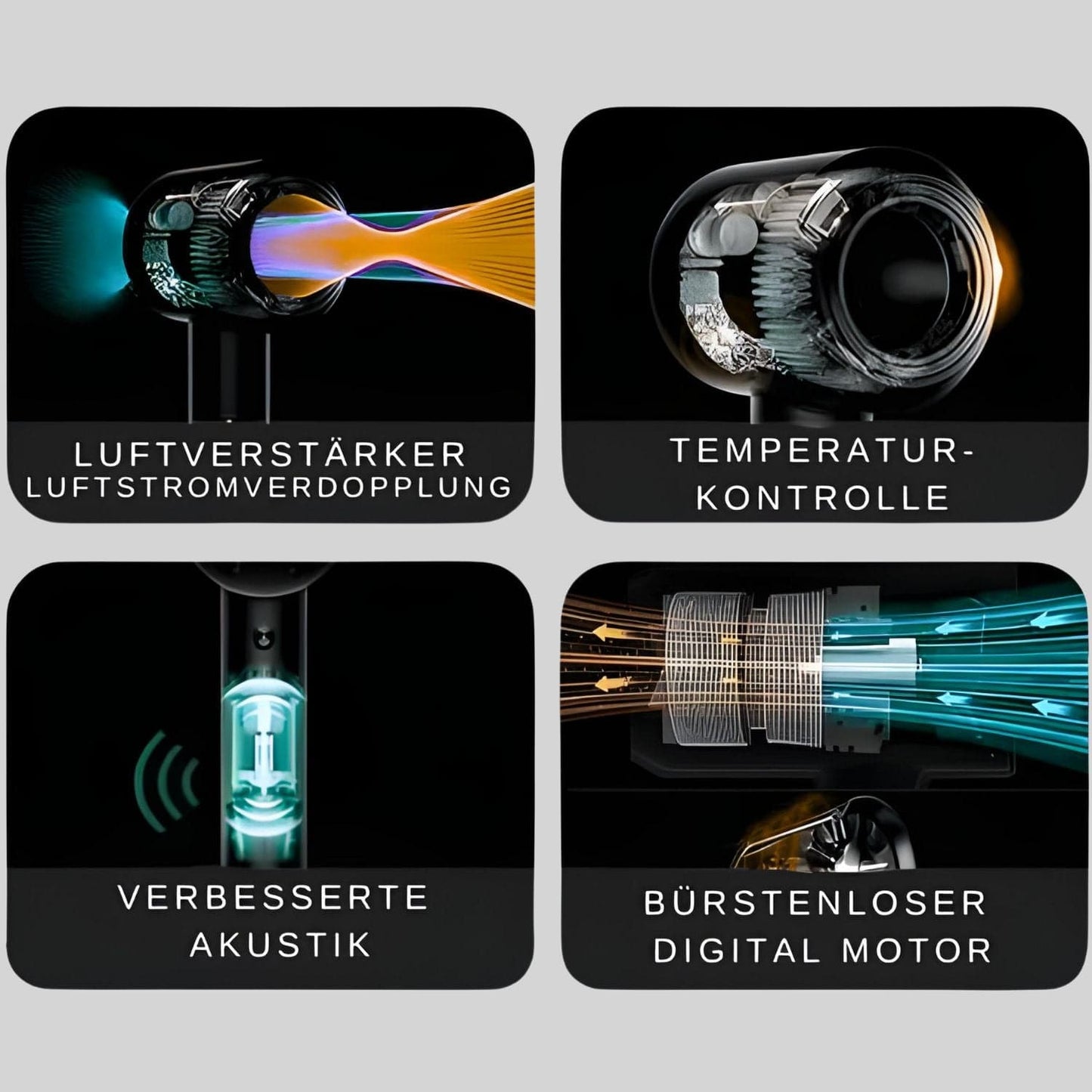 AirPro Premium Haartrockner - Limited Edition Nickel/Kupfer - OUBEAUTÉ hairstyler flow airstyler